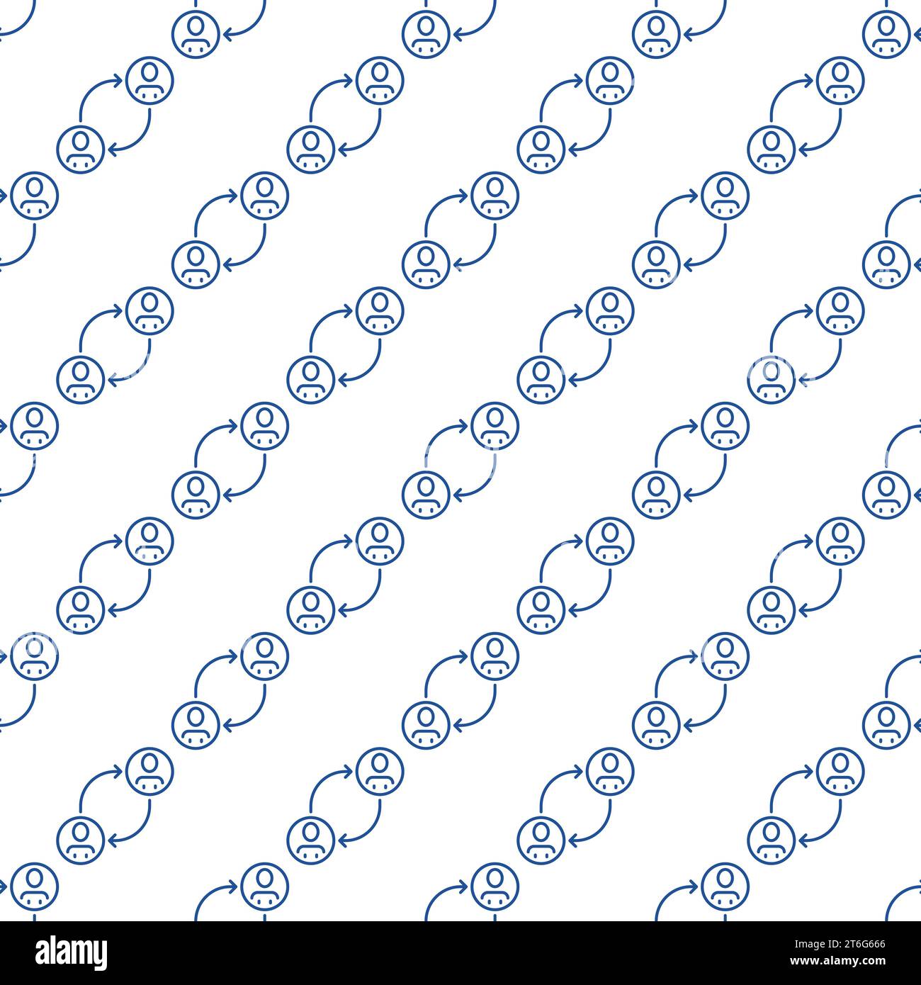 Social Relationships and Interaction vector concept linear seamless pattern Stock Vector