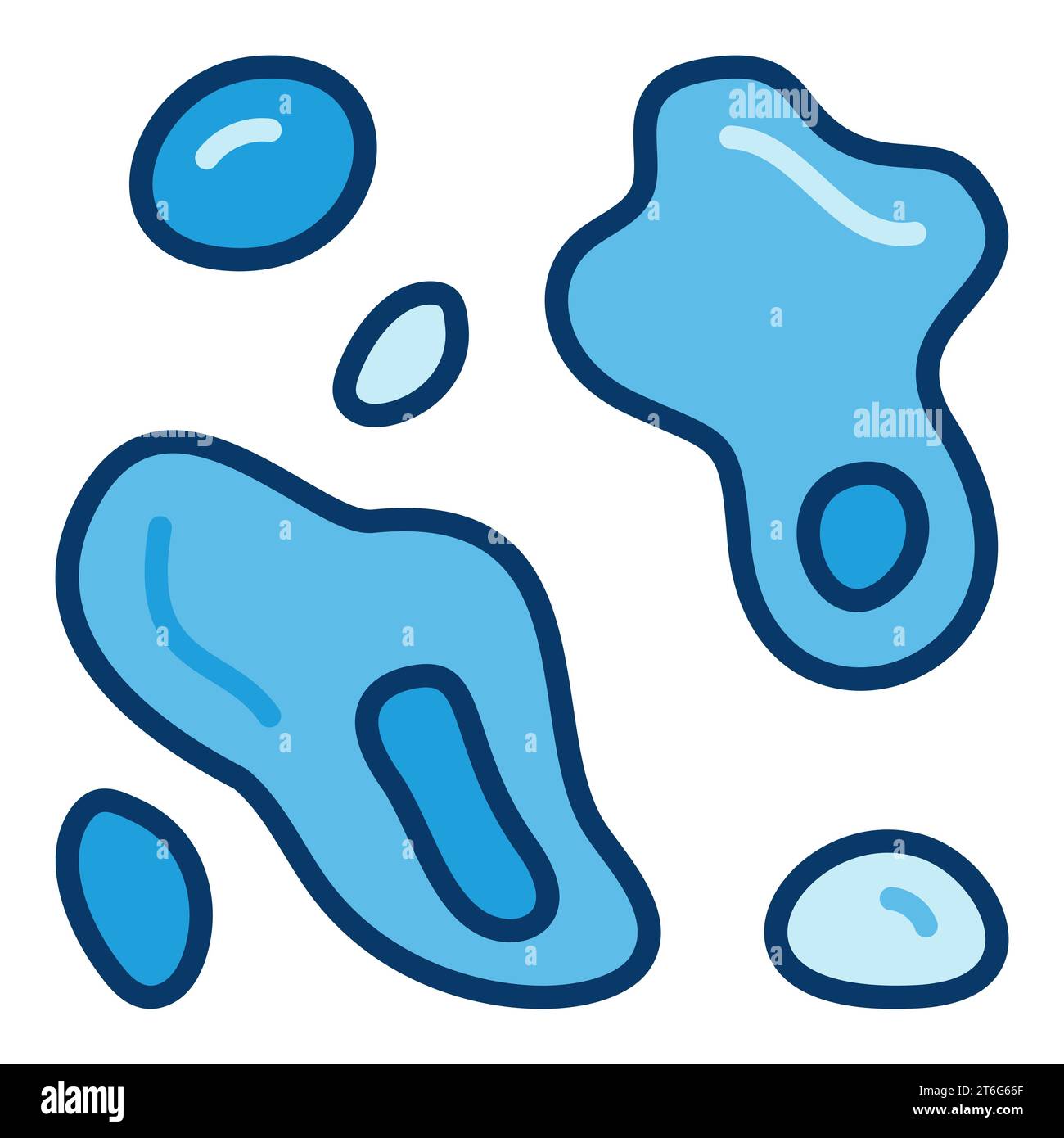 Microbes vector concept blue icon or sign Stock Vector