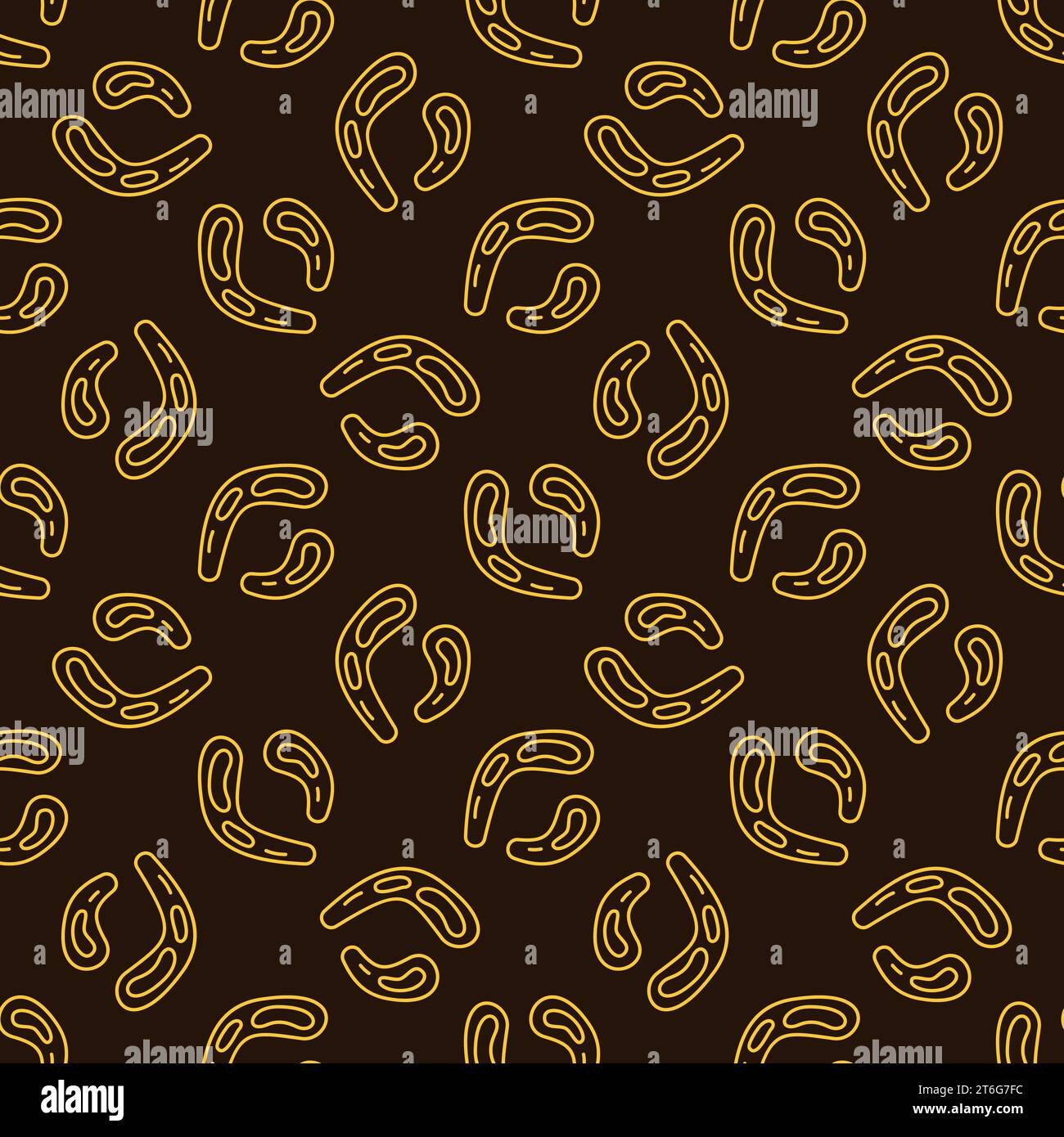 Bacteria vector Contaminant concept linear creative brown seamless pattern Stock Vector