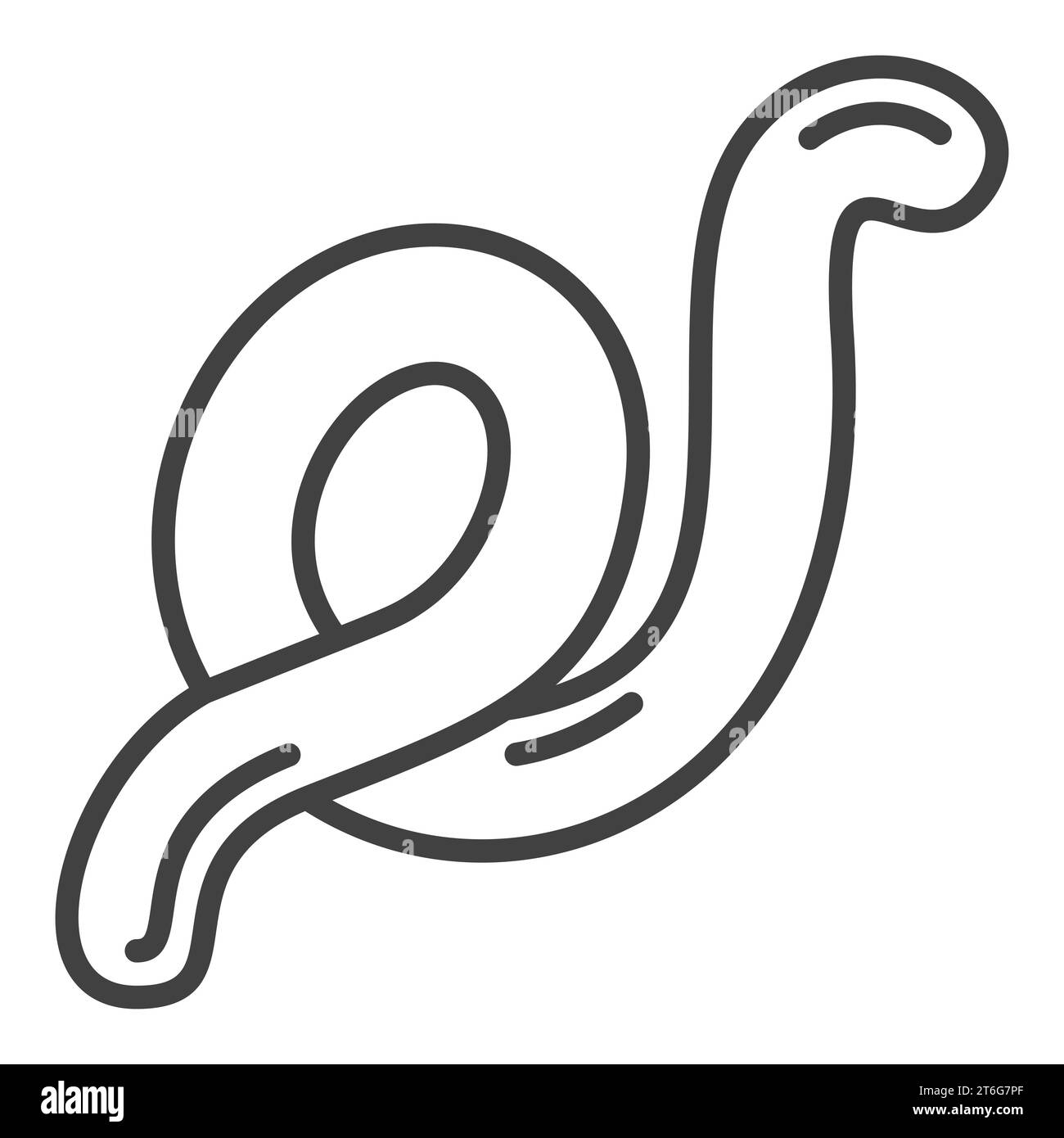 Spirochetes vector Bacteria concept linear icon or symbol Stock Vector