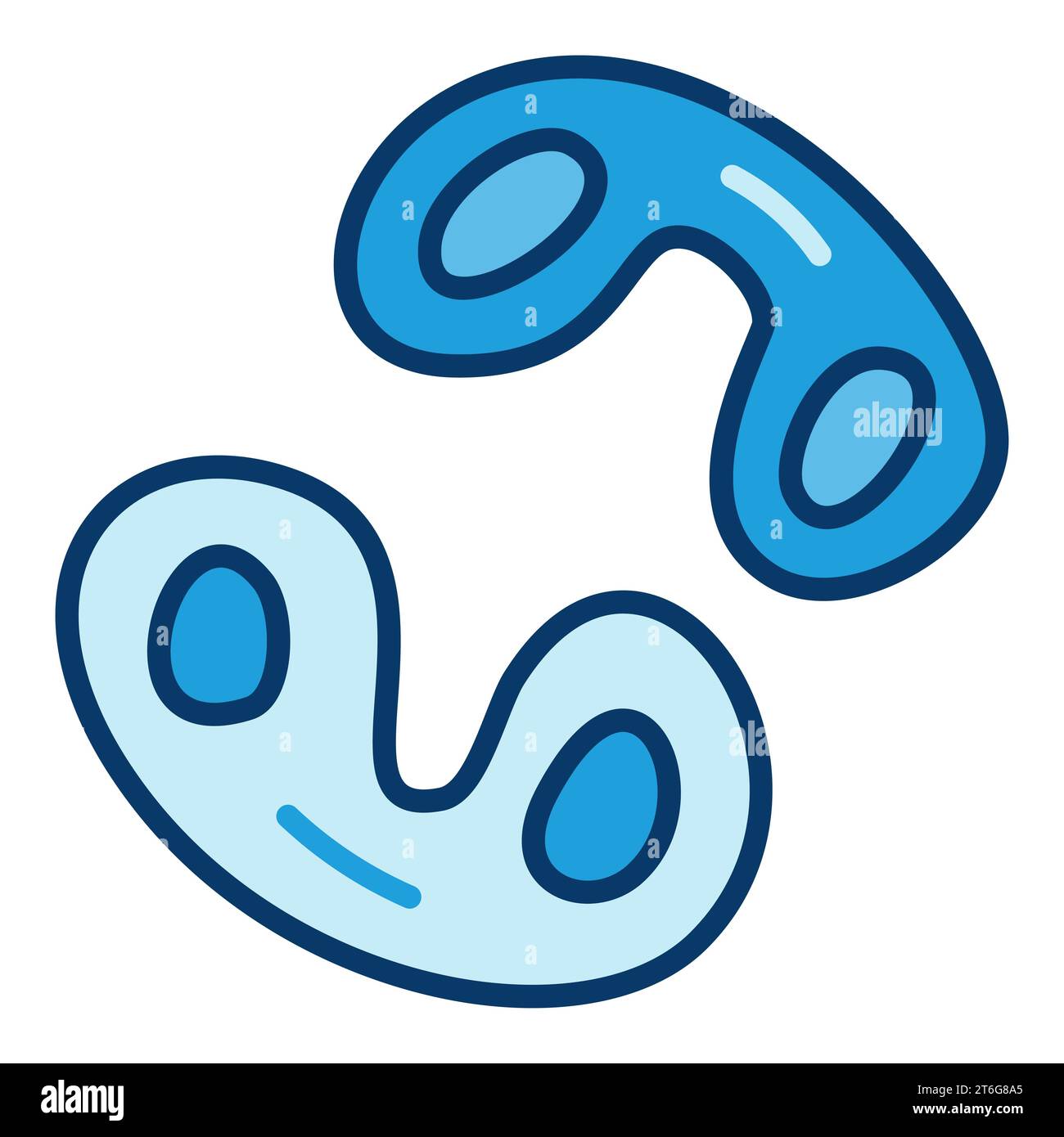 Primitive Bacteria vector concept blue icon or symbol Stock Vector