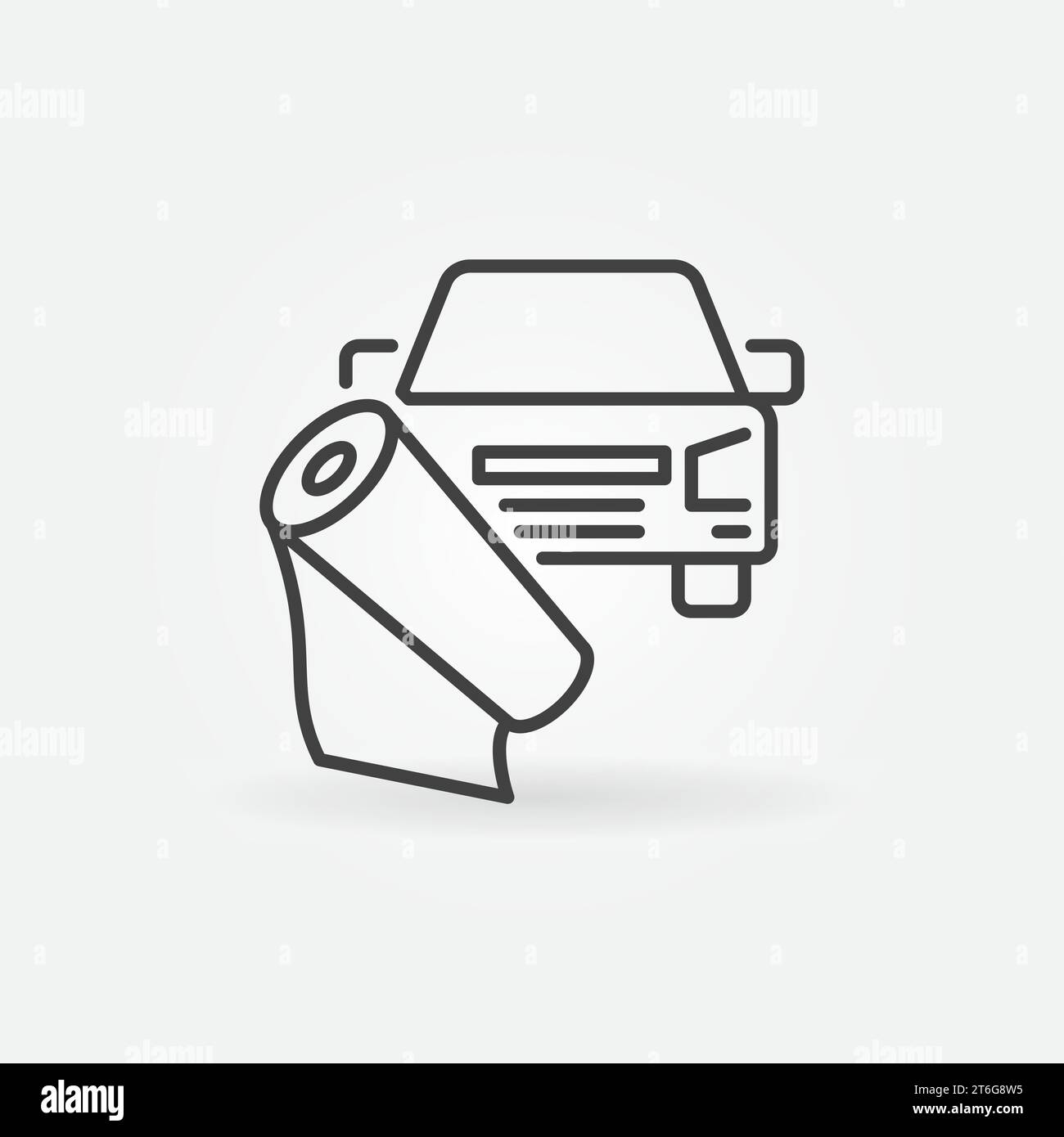 Car Vinyl Wrapping vector concept minimal icon or sign in thin line ...