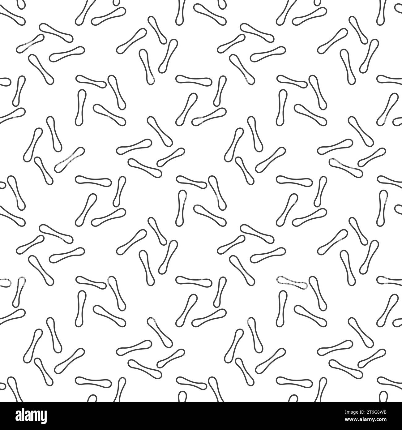 Bacteria vector concept outline minimal seamless pattern or background ...