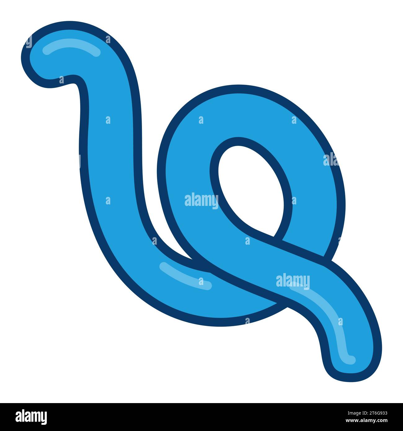 Spirochetes vector Bacteria concept blue icon or logo element Stock Vector