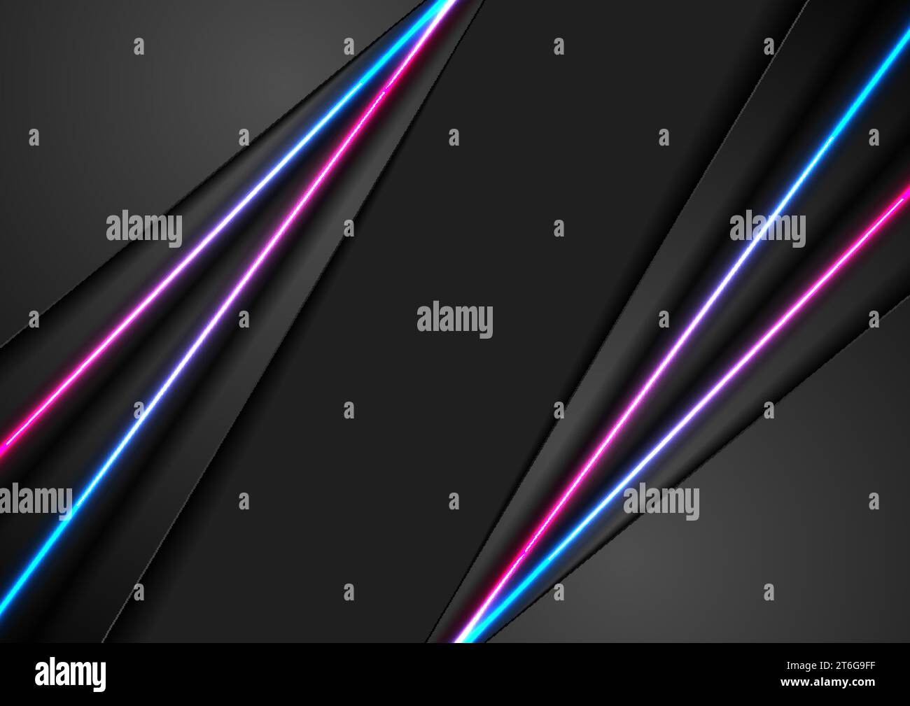 Black abstract corporate background with blue ultraviolet neon glowing ...