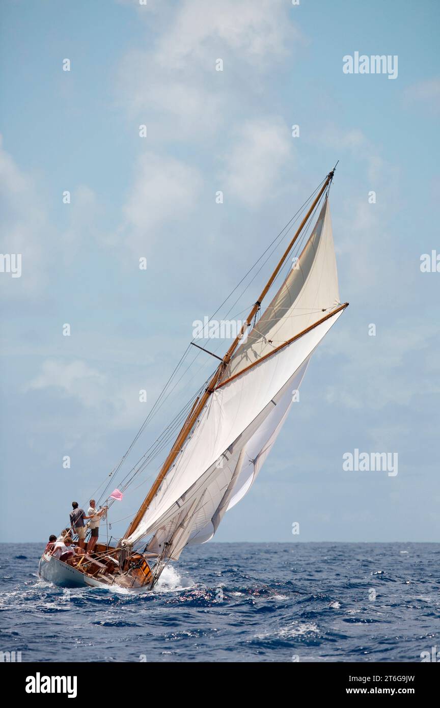 Sailing in the 2008 Antigua Classic Yacht Regatta, Antigua, British