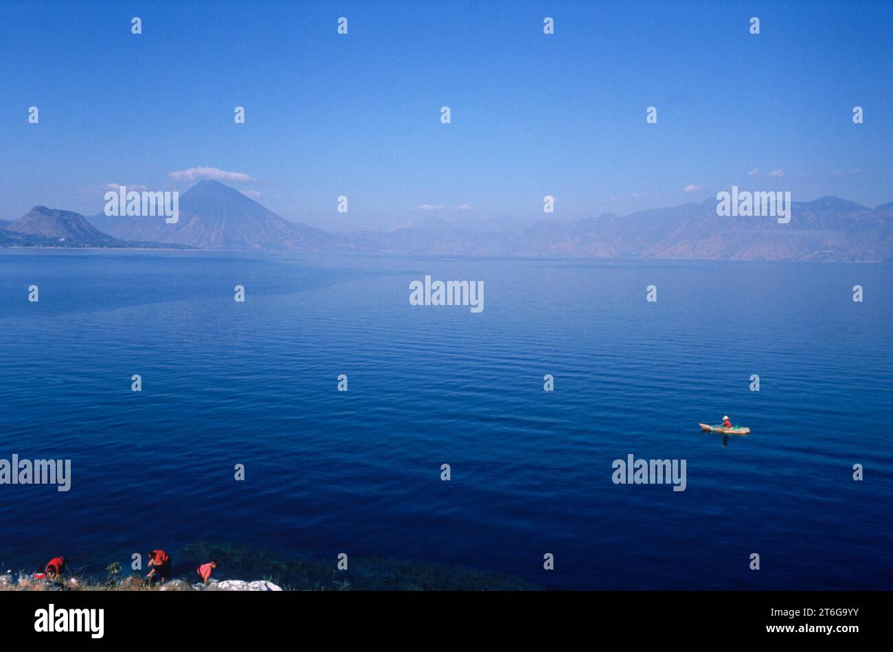 Lake Atilan; largest fresh water lake in Central America. Stock Photo