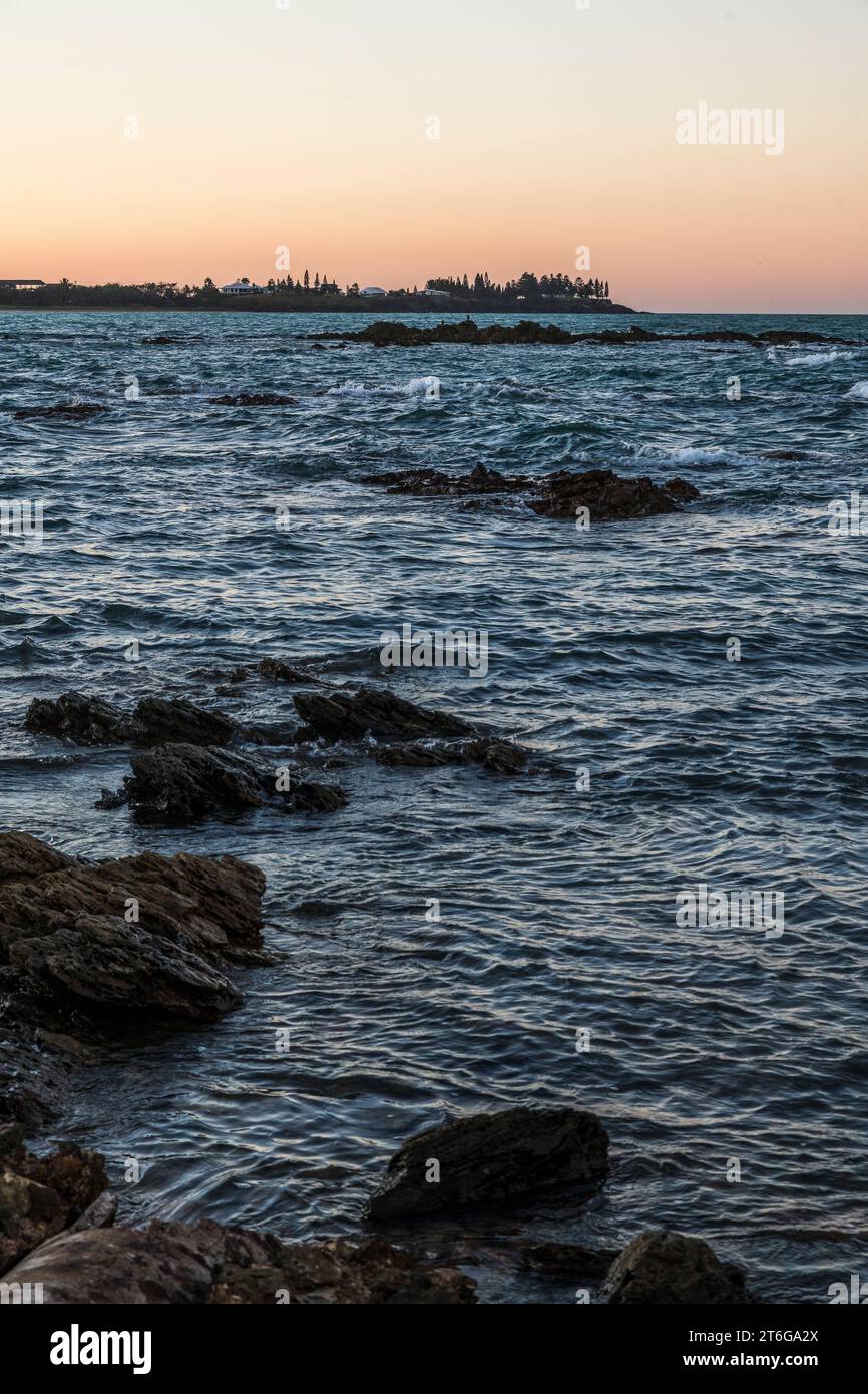 Scenic Coastline of Emu Park, Near Yeppoon, Queensland - Discovering the Pristine Beauty of Australia's Eastern Seaboard. Stock Photo