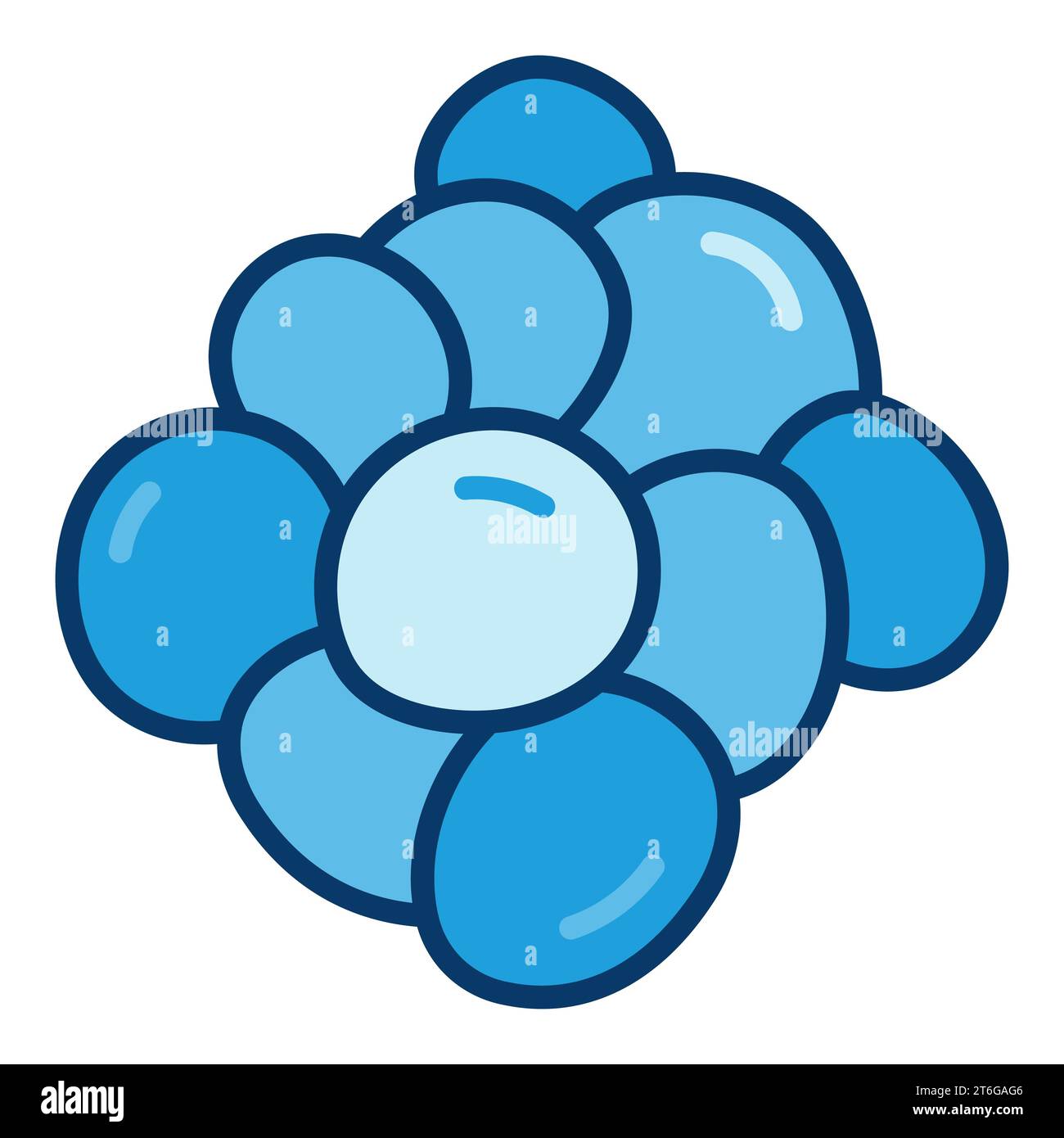 Cocci Bacteria vector concept blue icon or symbol Stock Vector