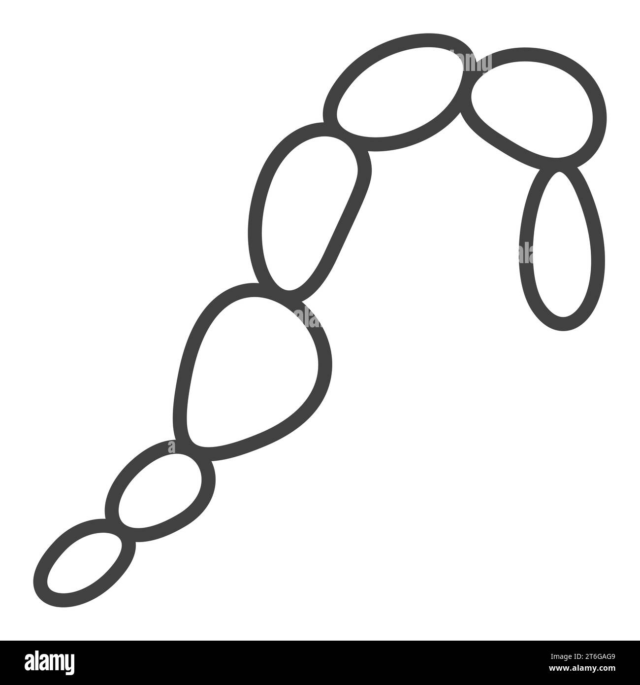 Bacteria Microbe vector concept icon or sign in thin line style Stock ...