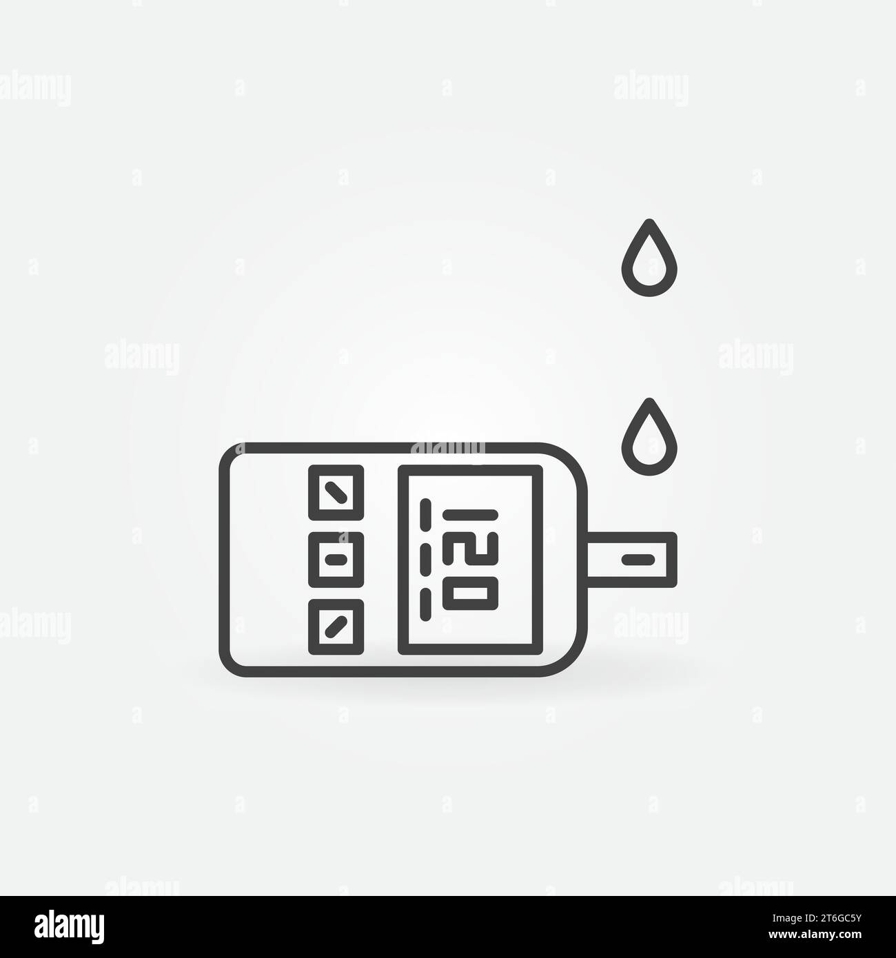 Glucose Meter vector concept icon or symbol in outline style Stock