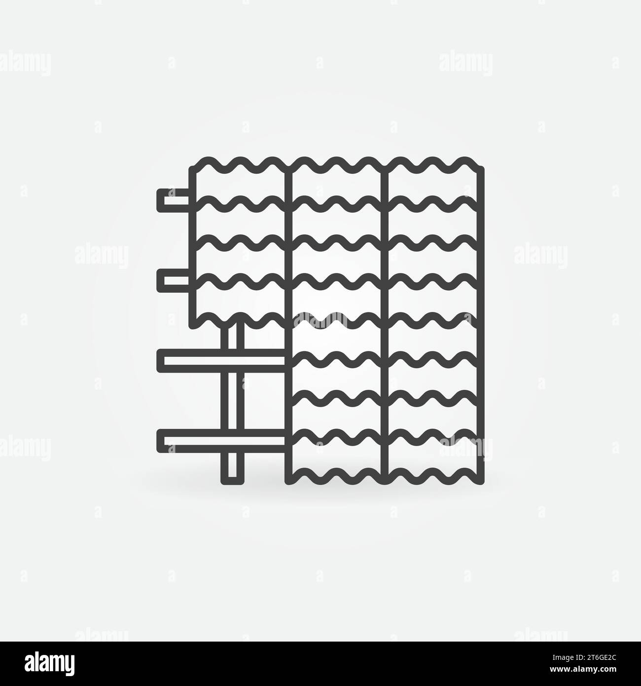 Roof Installation vector concept thin line icon or symbol Stock Vector