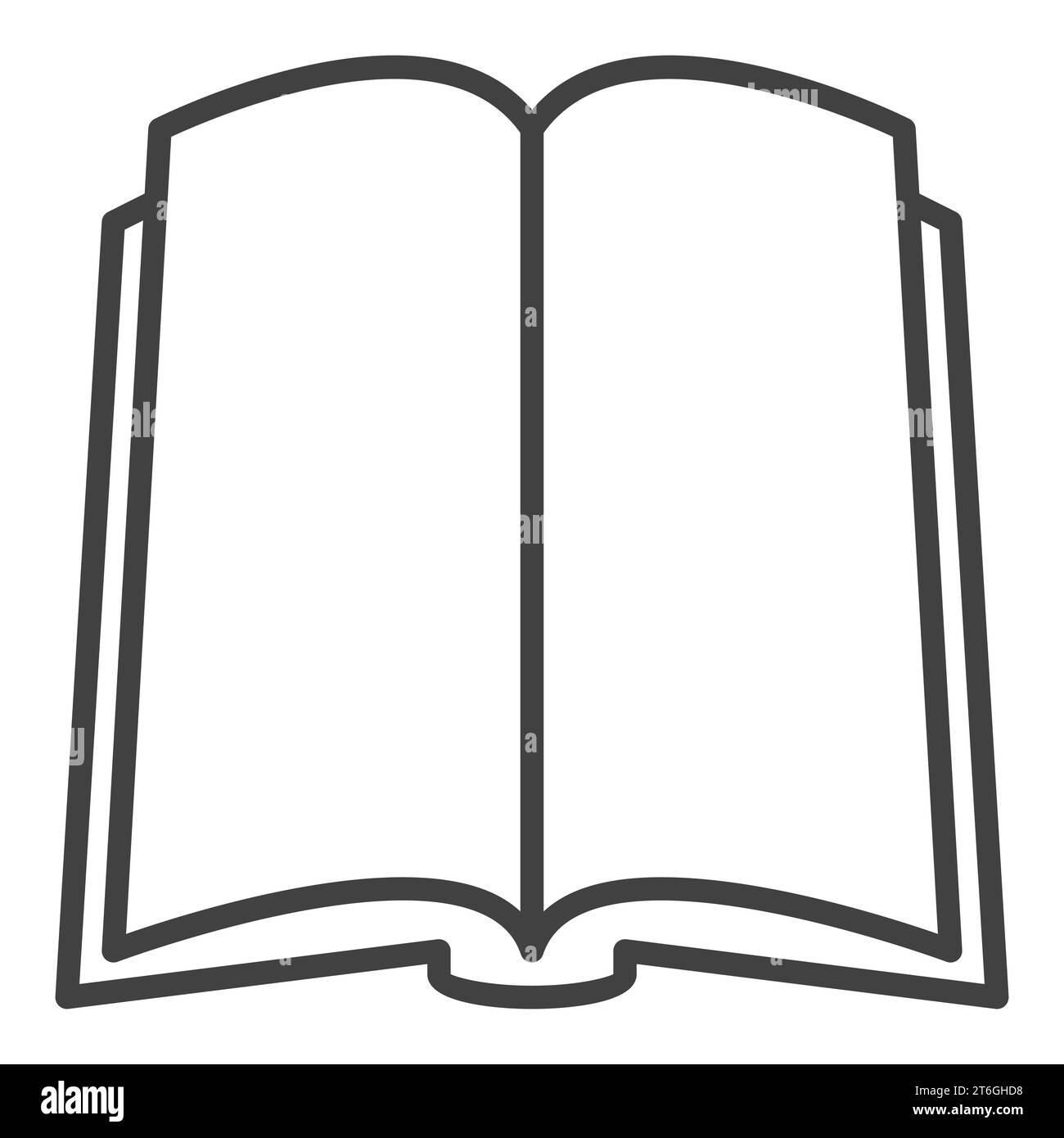 Book vector Reading concept minimal icon or sign in thin line style ...
