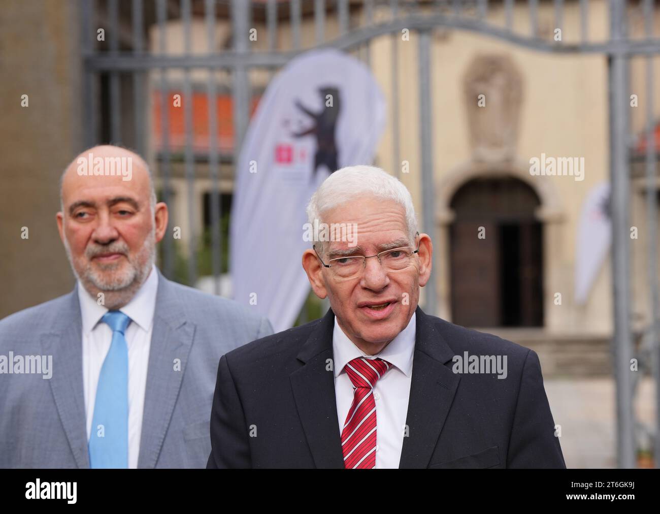 Berlin, Germany. 10th Nov, 2023. Josef Schuster (r), President of the