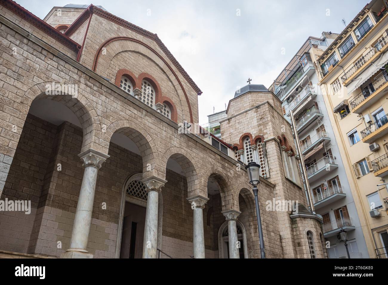 Holy Church of Panagia Dexia on Egnatia Street in Thessaloniki city, Greece Stock Photo