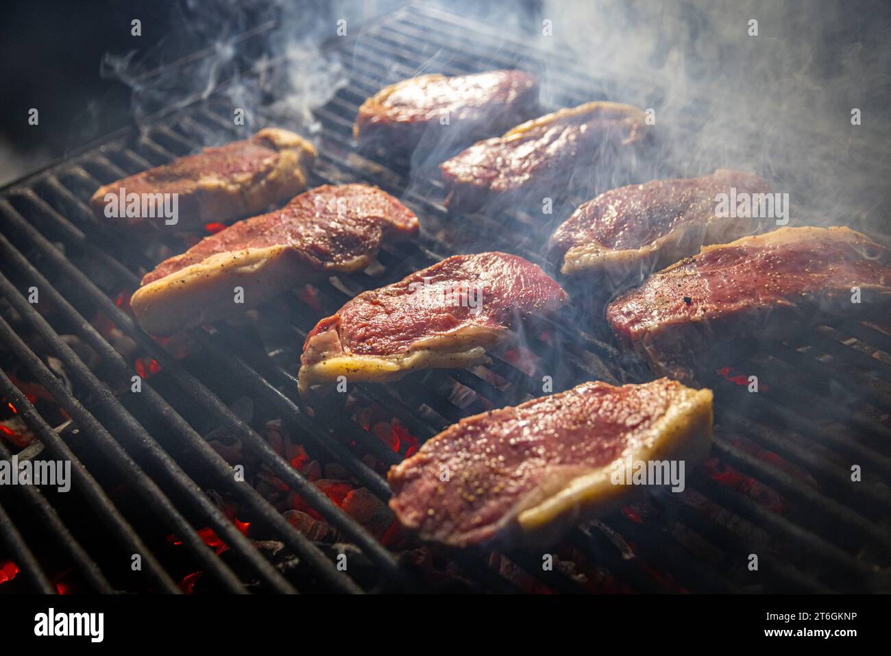 american-beef-steak-on-the-charcoal-bbq-grill-stock-photo-alamy