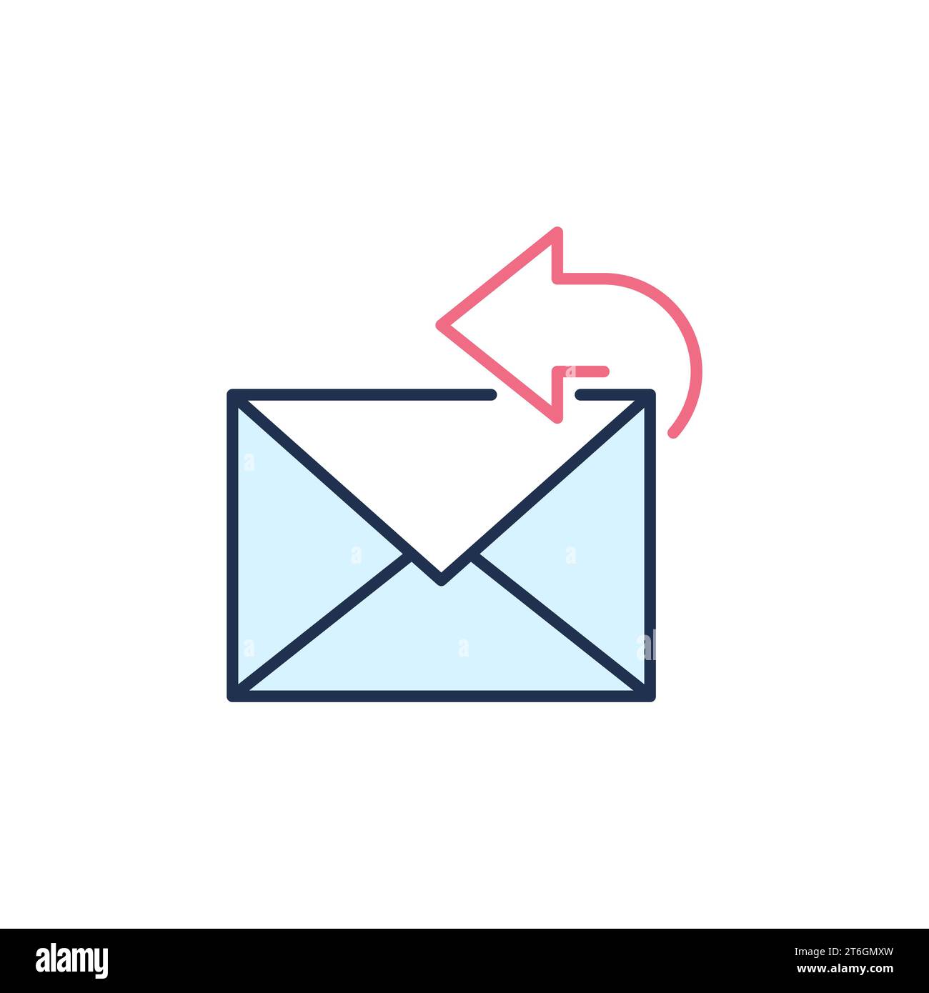 Reply to E-mail Message concept colored icon or design element Stock Vector
