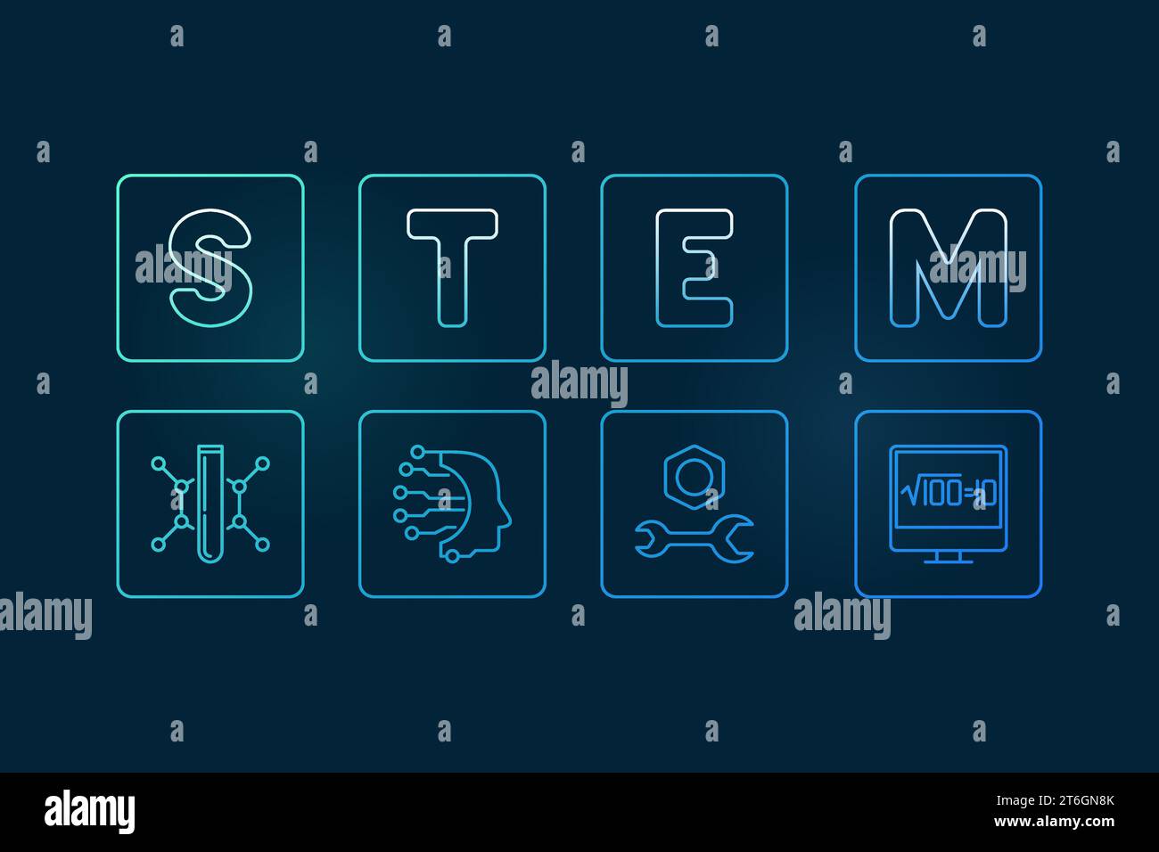 STEM Science, Technology, Engineering and Math Education concept ...