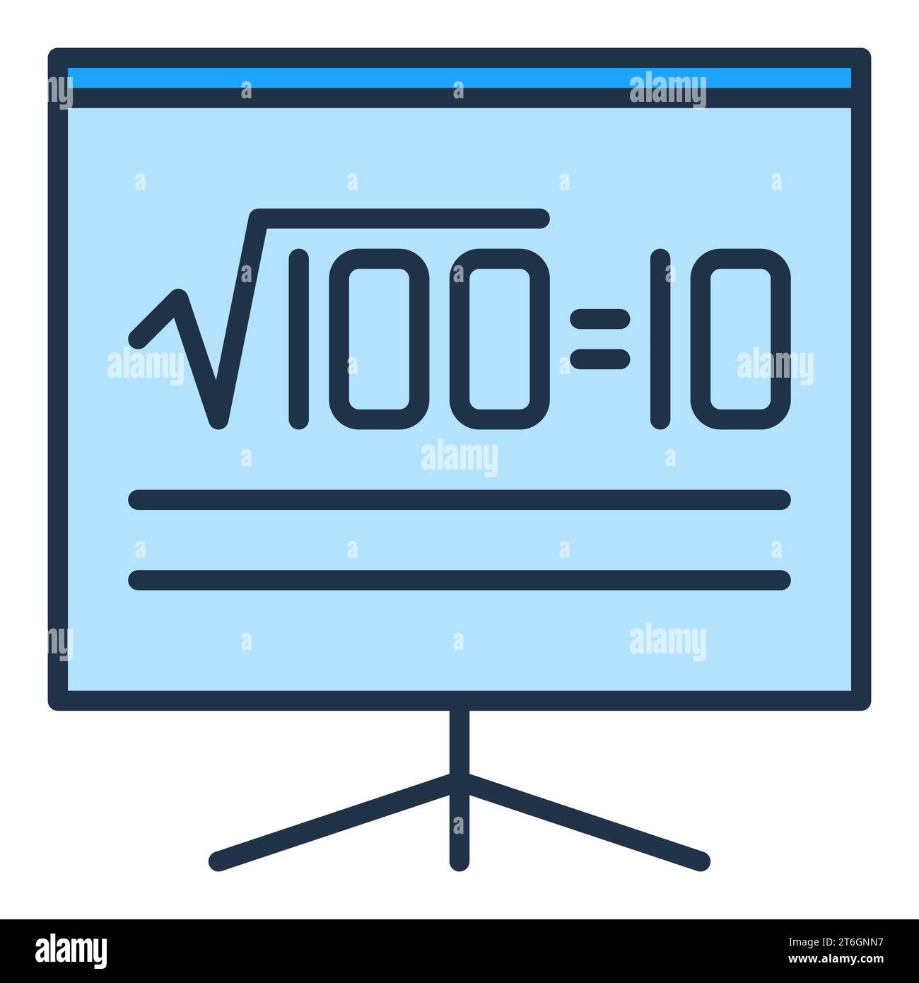 Square Root Of 100 Vector Math Concept Blue Icon Or Design Element use-long-division-method-to-calculate-the-square-root-of-6724