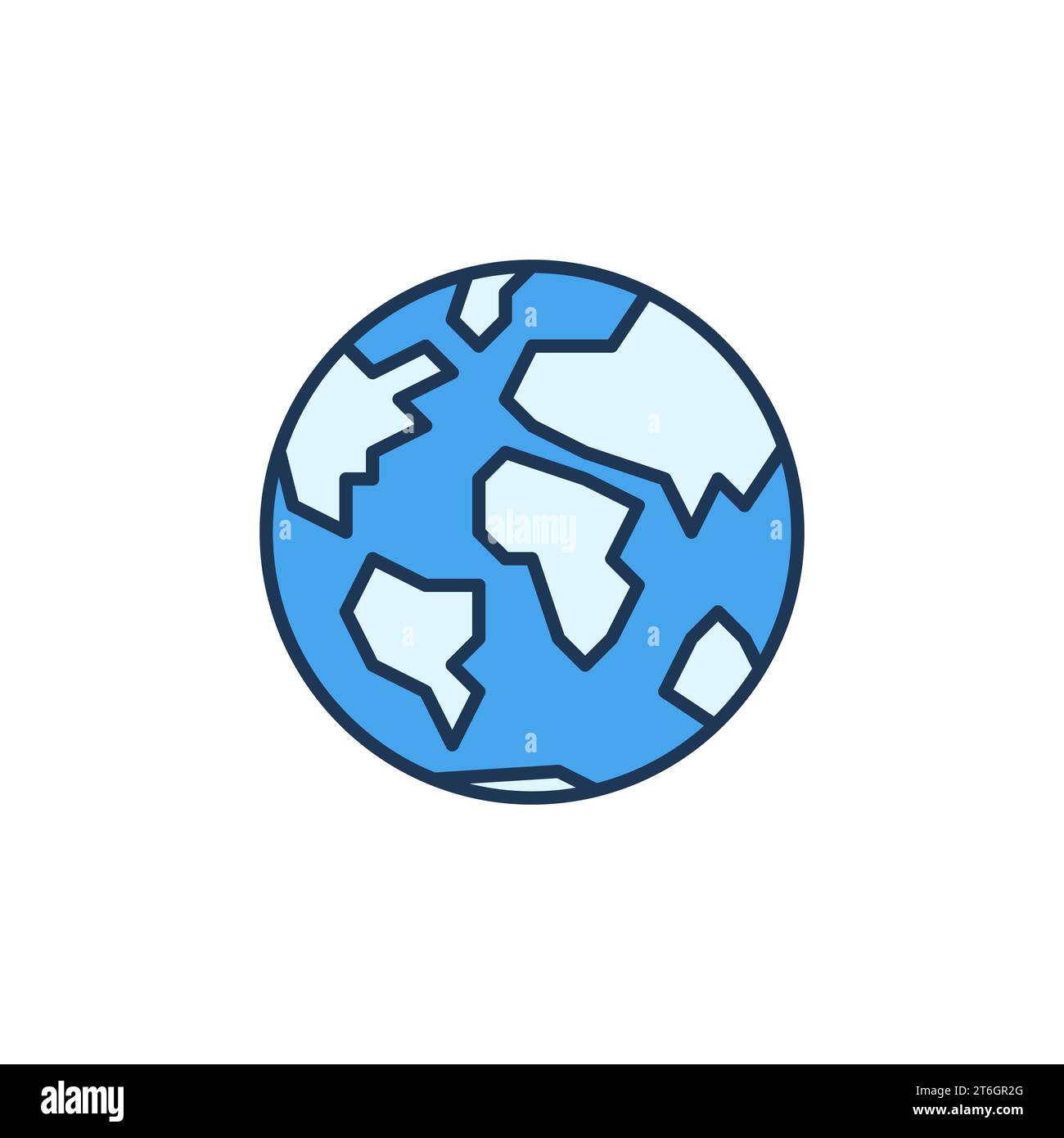 Planet Earth vector concept colored icon or logo element Stock Vector ...