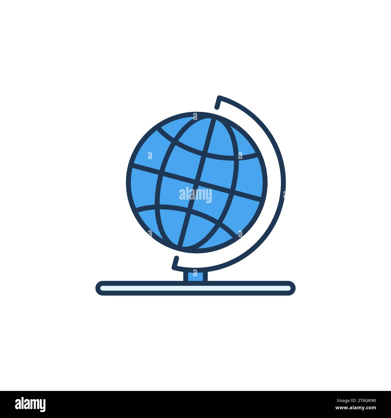 Vector Globe on Stand concept colored icon or logo element Stock Vector ...