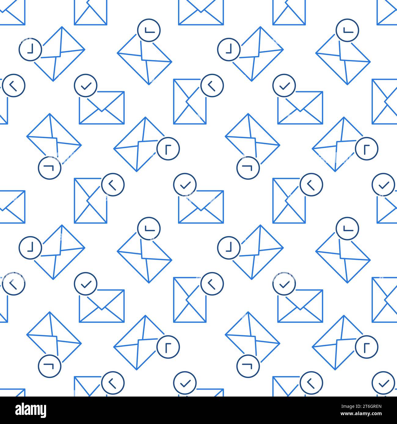 Envelope with Checkmark vector Email concept seamless pattern in thin ...