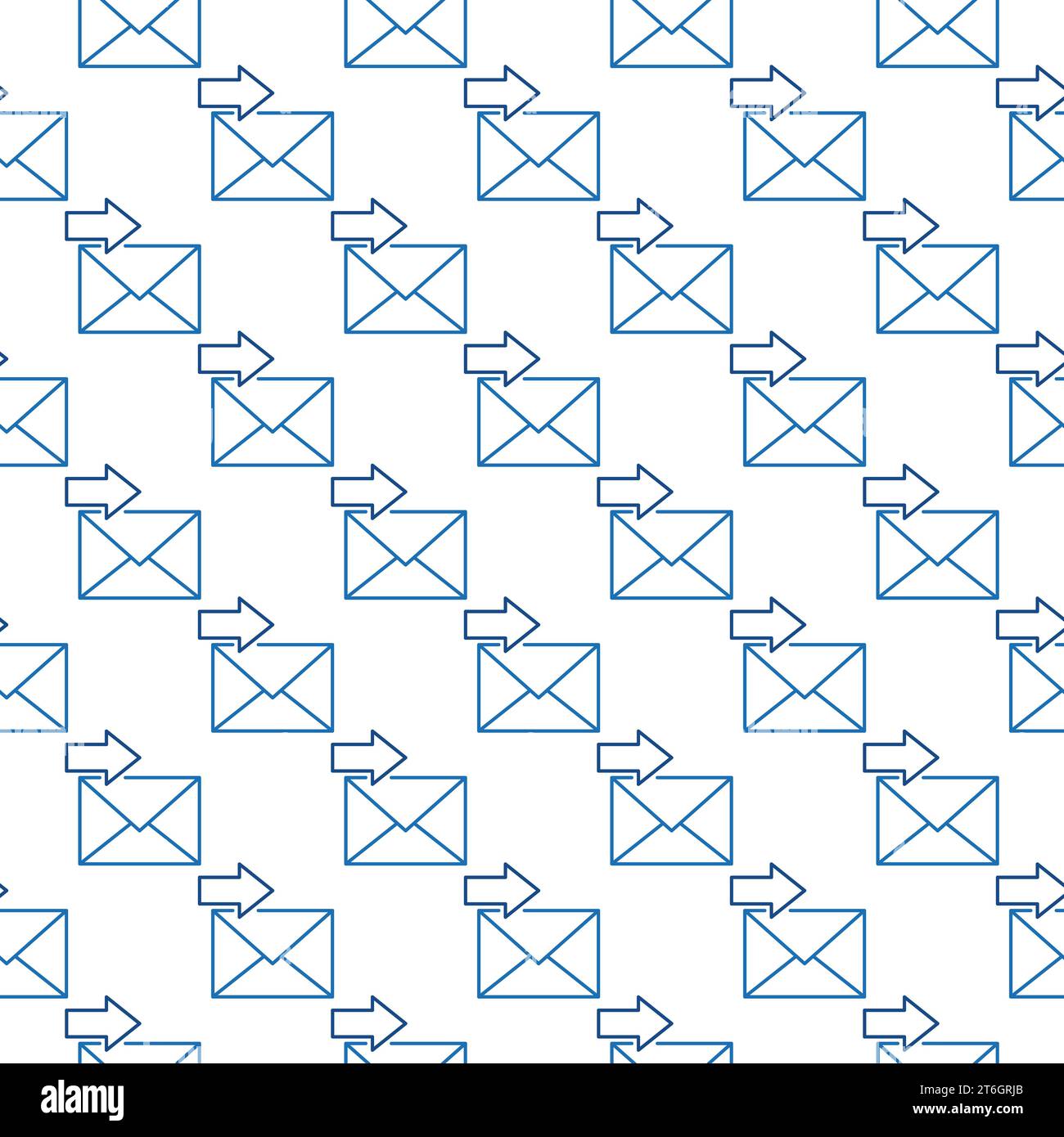 Arrow and Envelope vector Email Forward concept thin line seamless pattern Stock Vector