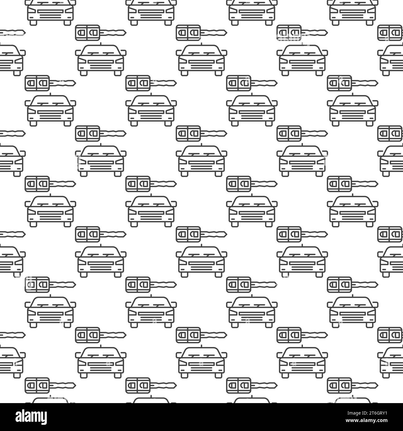 Car Rental vector concept linear seamless pattern Stock Vector Image
