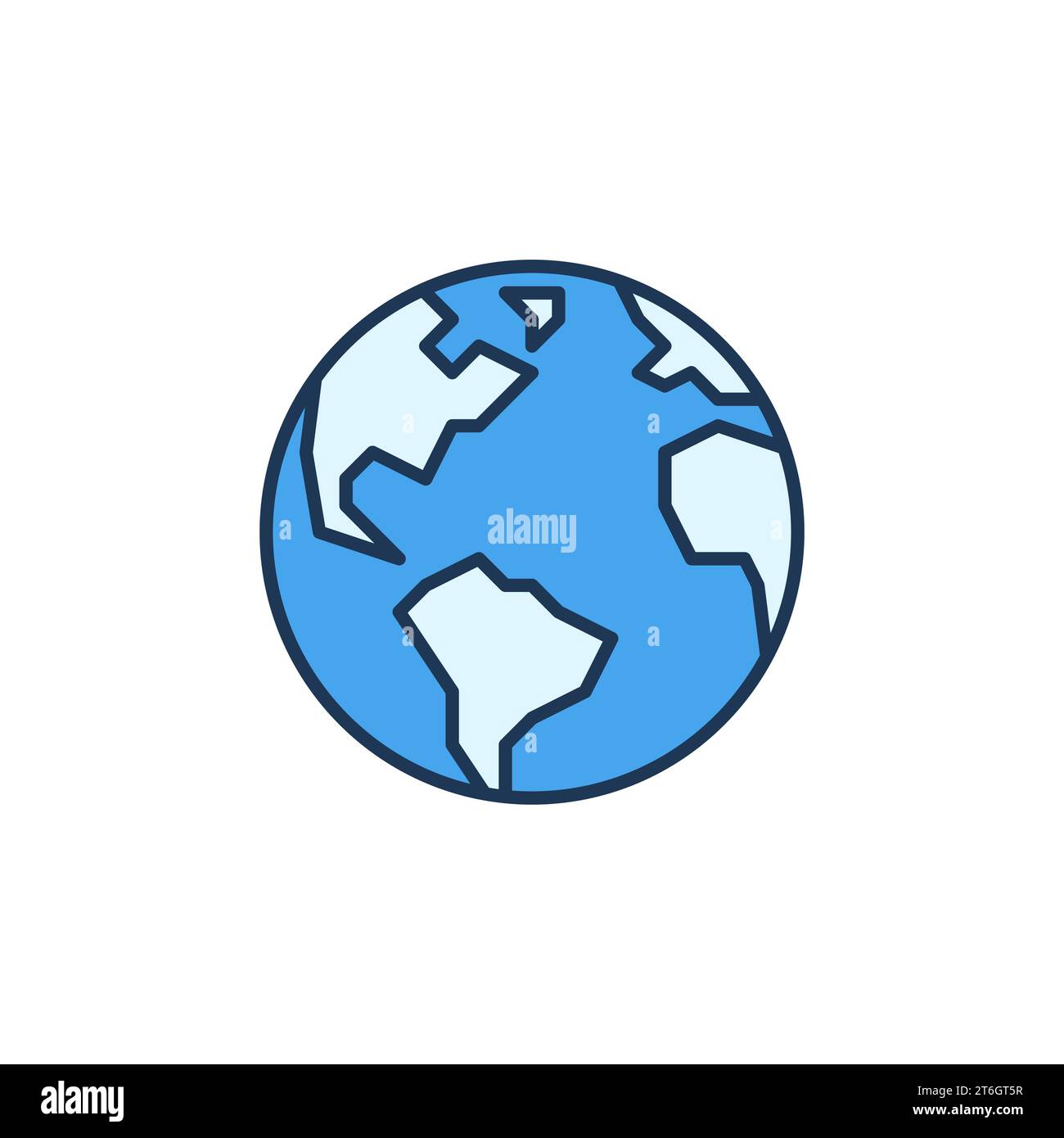 World Earth vector concept round colored icon or symbol Stock Vector ...