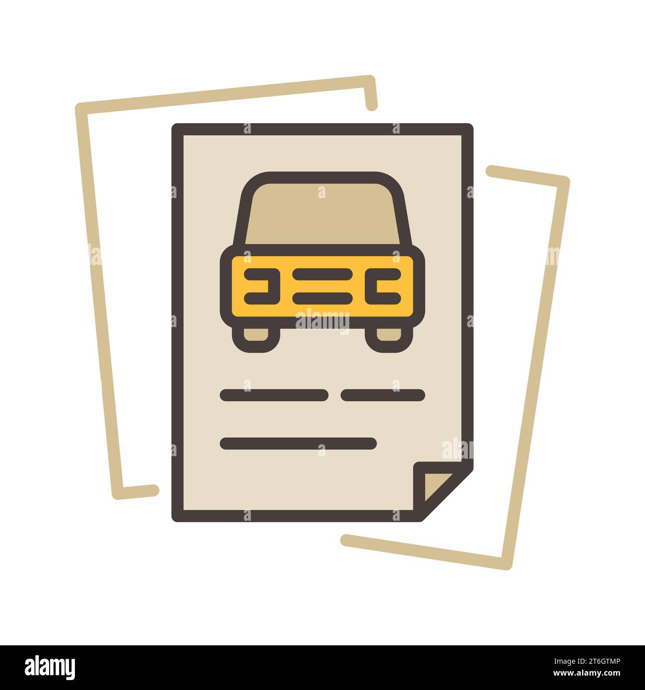 Car Sharing Documents vector concept colored icon or sign Stock Vector