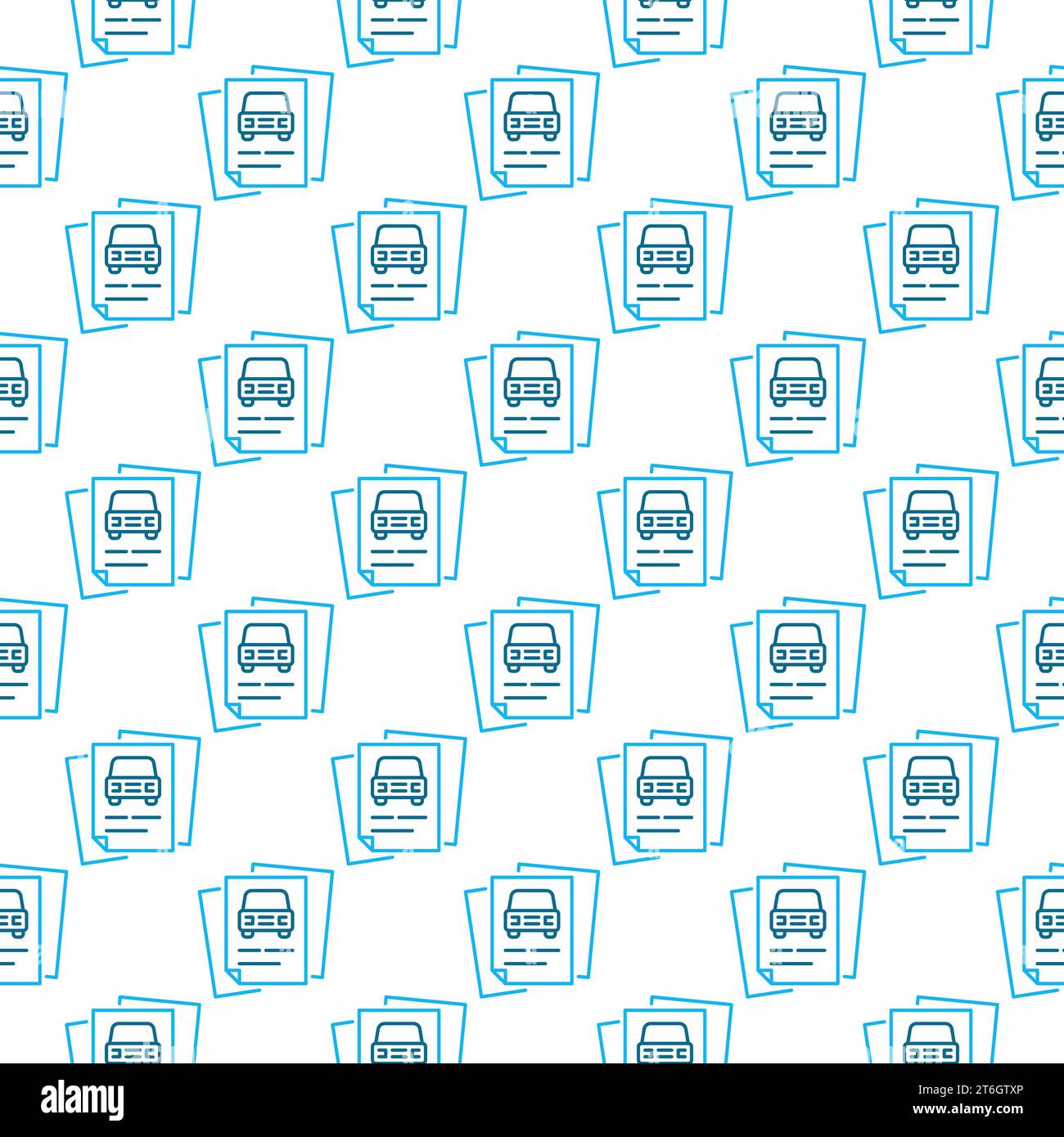Carsharing Documents vector concept seamless pattern in outline style Stock Vector