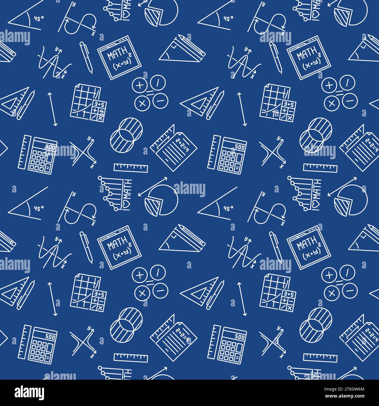 Mathematics blue simple pattern Algebra Education concept vector