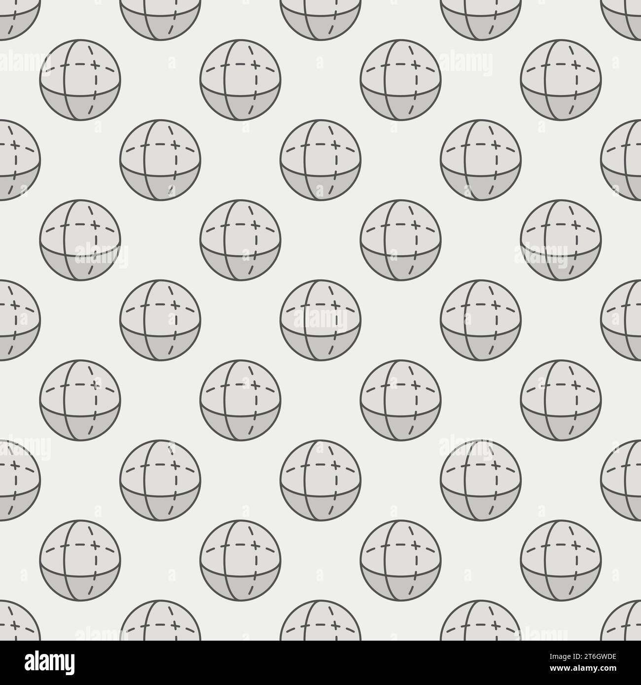 Geometry Science vector creative seamless pattern. Sphere concept background Stock Vector