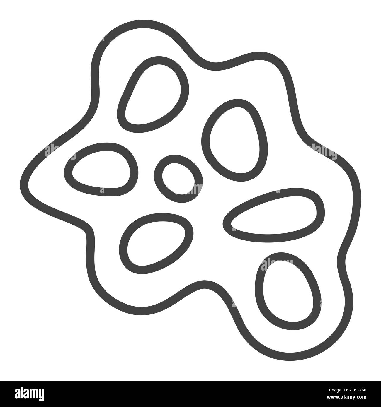 Microbe or Virus vector concept thin line icon or symbol Stock Vector ...