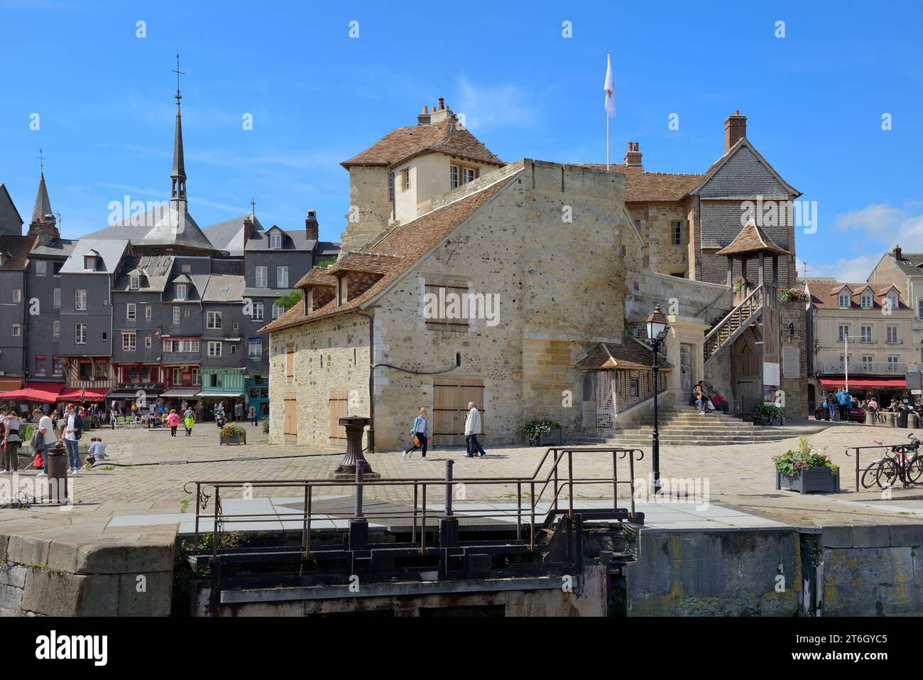 18th century Lieutenance, former governors house, Quai de la Quarantaine, Honfleur, Calvados, Basse Normandie, Normandy, France, Europe Stock Photo