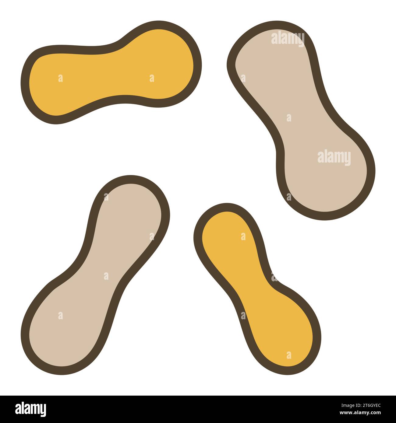 Simple Microbes vector concept colored icon or design element Stock Vector