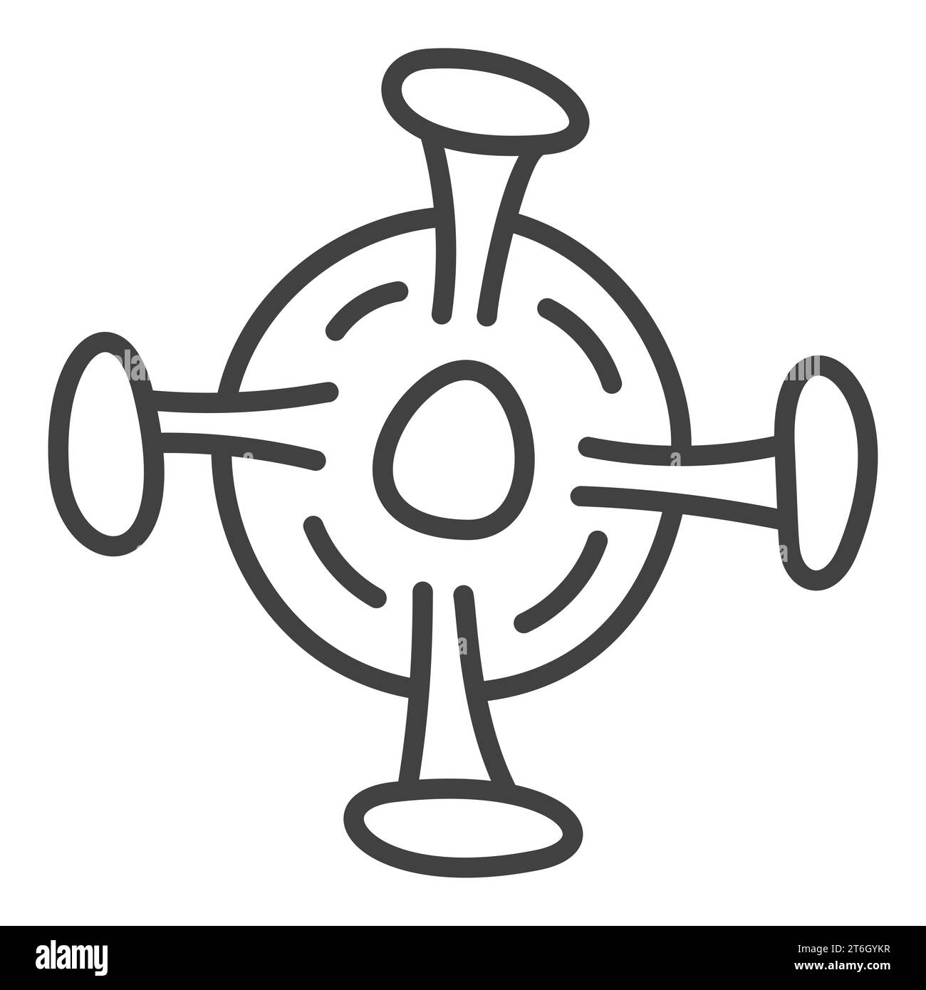 Microbe Bioengineering vector concept thin line icon or design element Stock Vector