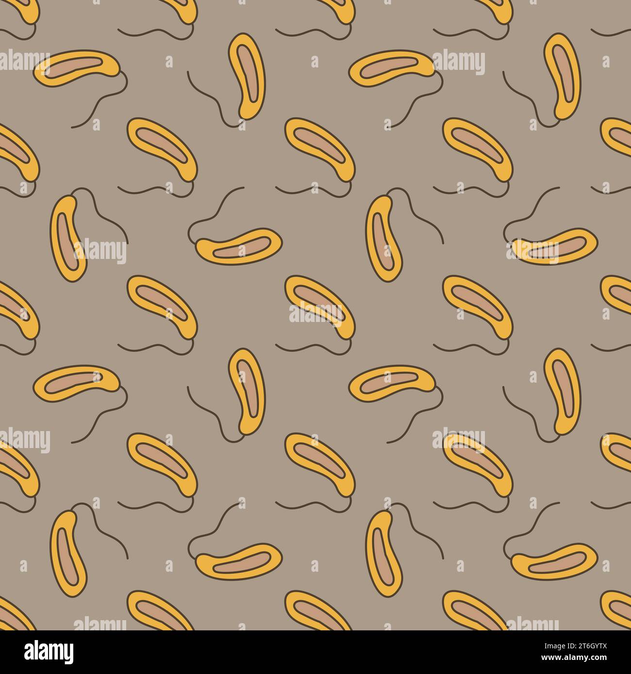 Prokaryote Bacteria vector concept colored seamless pattern Stock ...