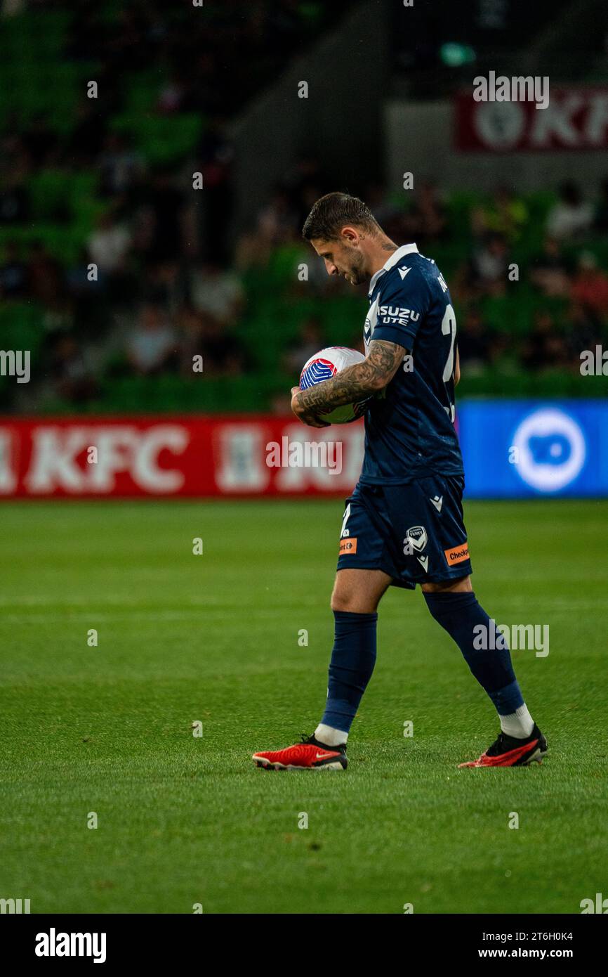 Melbourne, Australia. 10 November, 2023. Melbourne Victory Jake Brimmer