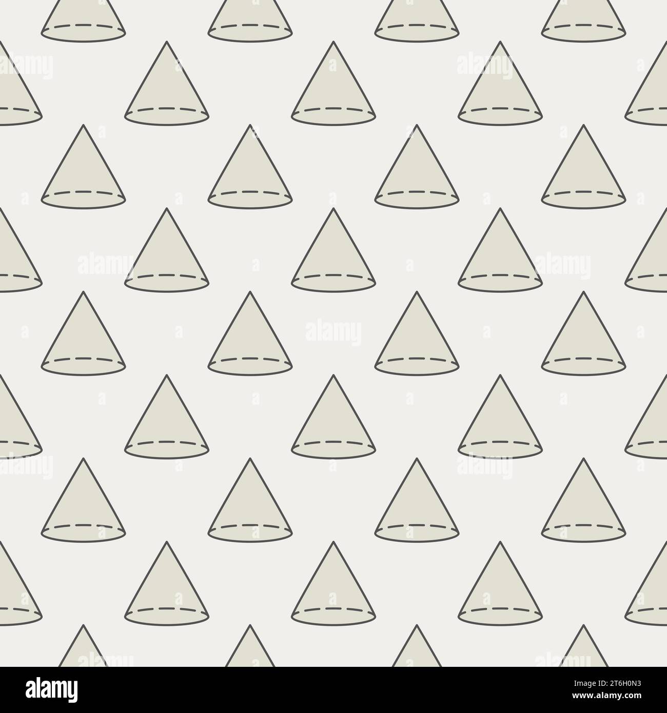 Cone Shape vector creative seamless pattern. Geometry concept colored background Stock Vector
