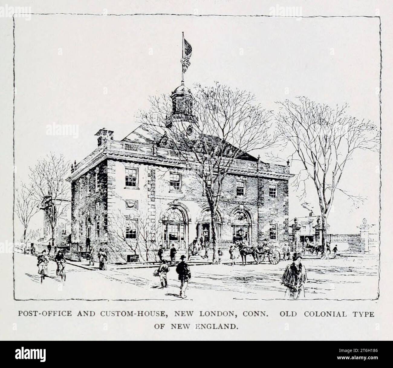 POSTOFFICE AND CUSTOMHOUSE, NEW LONDON, CONNECTICUT. OLD COLONIAL