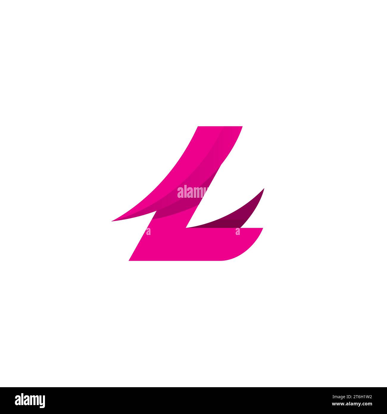 L logo simple with pink color stock vector image art alamy