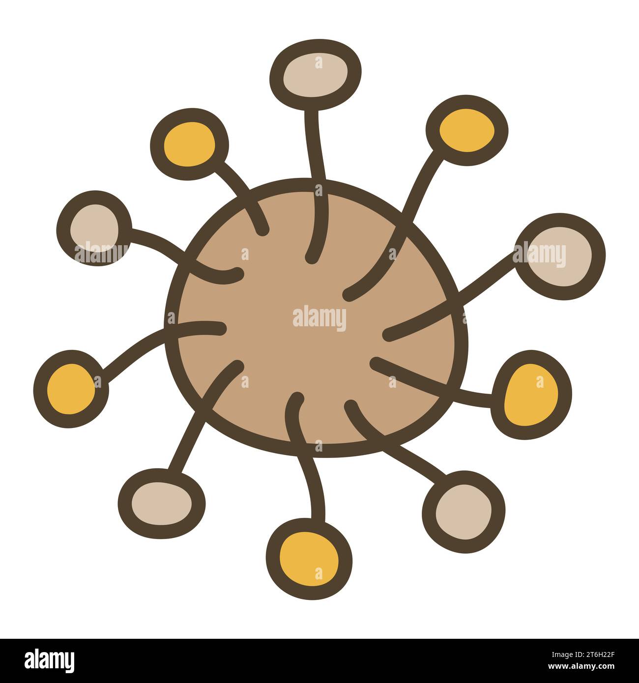 Virus Microbe vector Bio Engineering concept colored icon or symbol ...