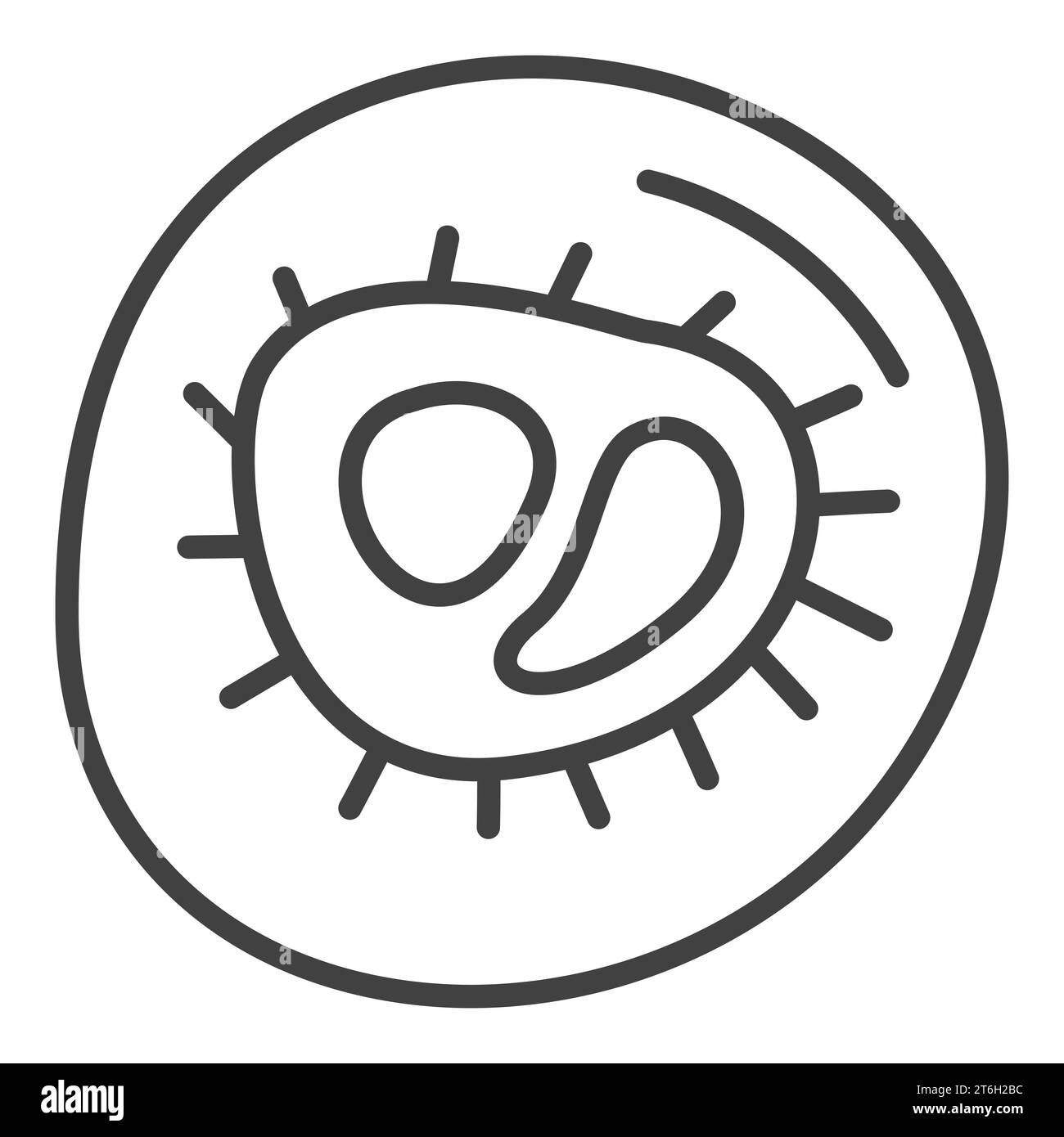 Microbe vector concept icon or sign in thin line style Stock Vector ...