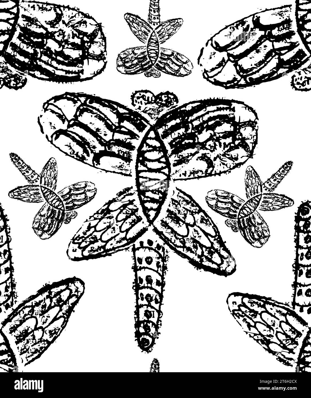dragonfly. Vector hand drawn sketch illustration. Sloppy doodle grunge ...