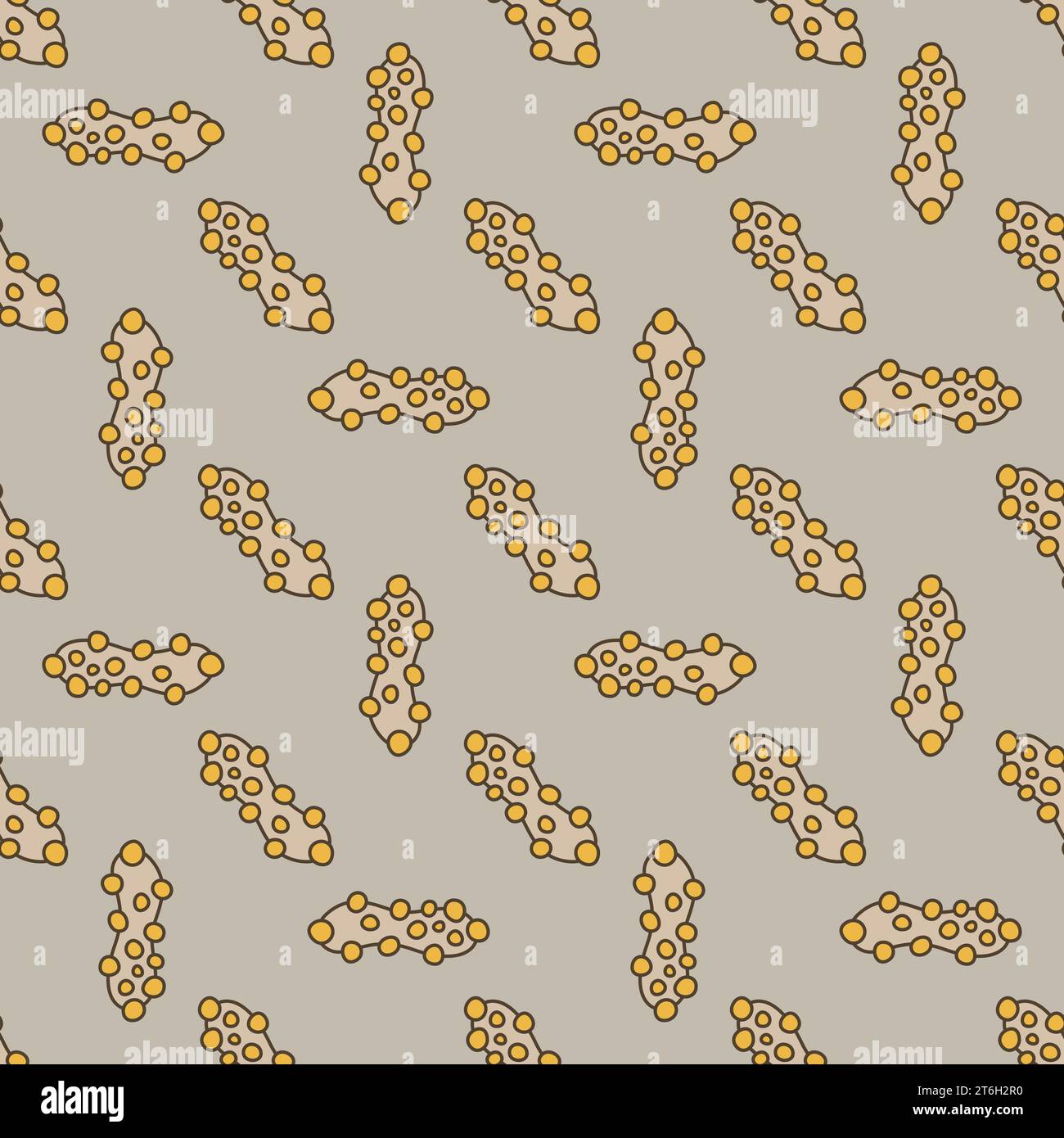 Microorganism Microbiology concept colored vector seamless pattern ...