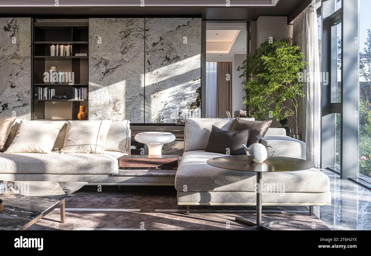 The Essence of Modern Interior Decor Stock Photo - Alamy