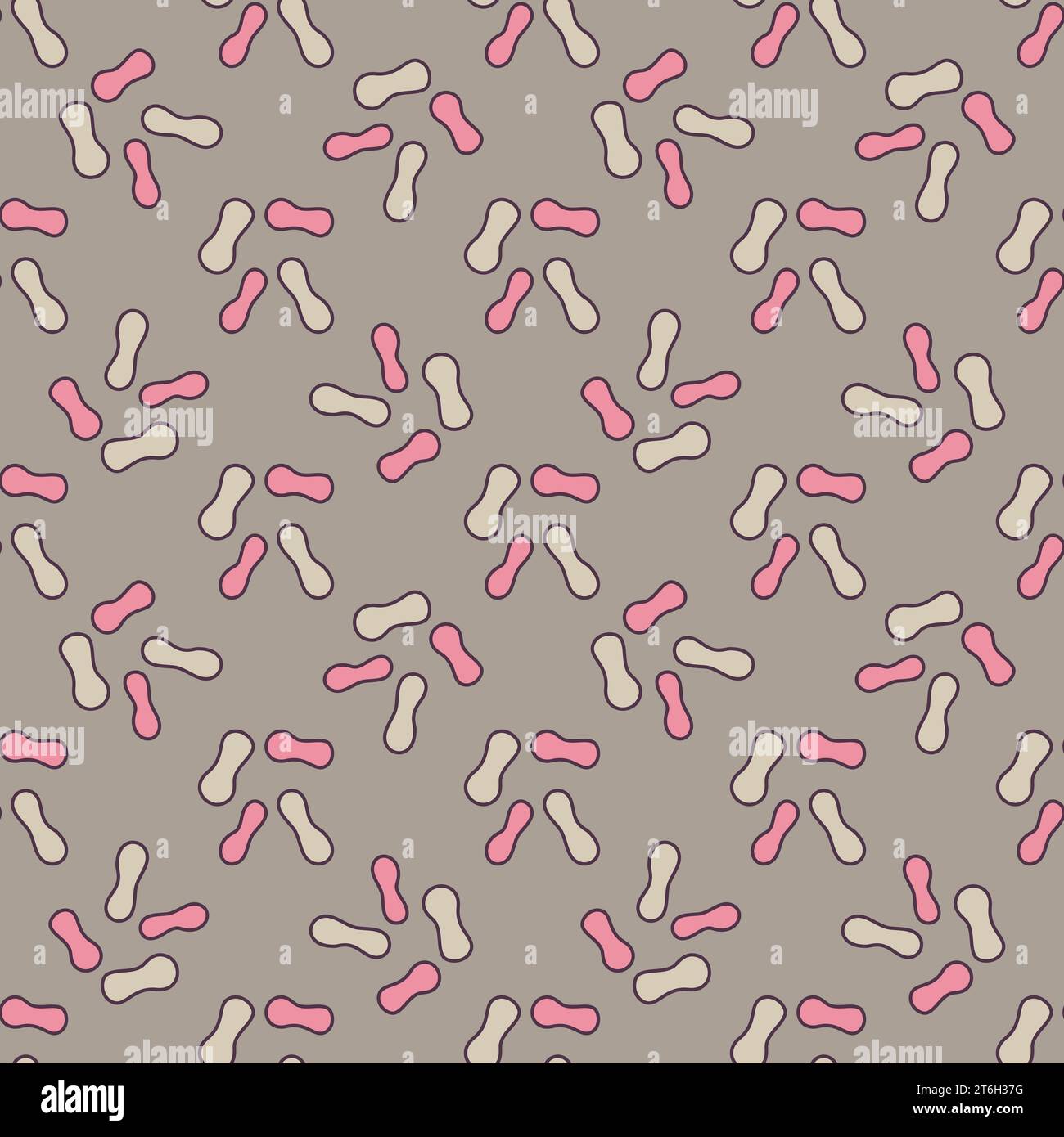 Simple Microbes vector concept colored seamless pattern Stock Vector ...
