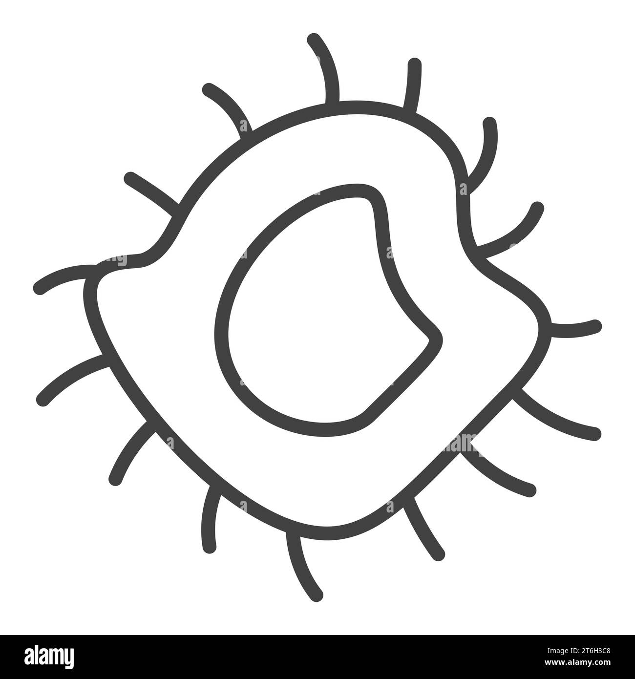 Dangerous Microbe vector concept icon or symbol in outline style Stock ...