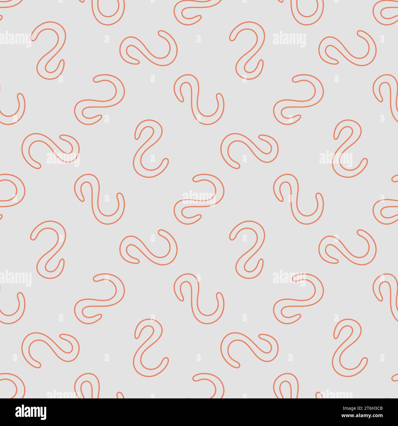 Spiral Bacterium vector Spirilla concept modern seamless pattern in thin line style Stock Vector